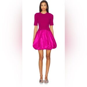 Women's Fuchsia High-Low Fit & Flare Dress